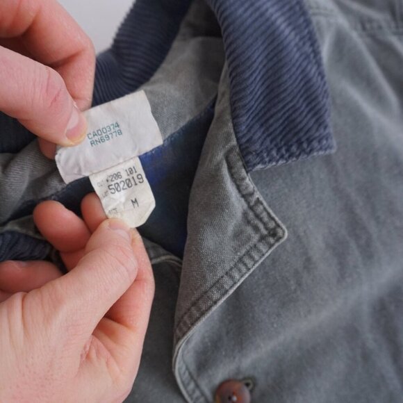 Vintage Northern Reflections Gray-ish Barn Chore Jacket Corduroy Collar M - Picture 10 of 15